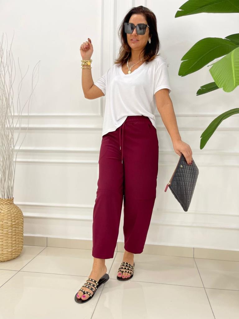 Amon Kadın Bordo Pantolon