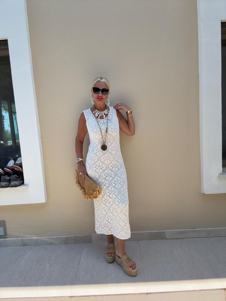 Bells Bej Astarsız Triko Örme Elbise