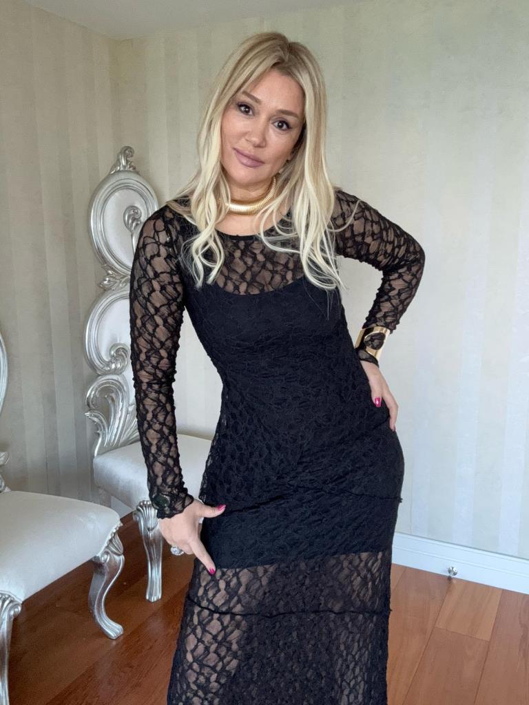 Clasy İthal Siyah Dantel Takım