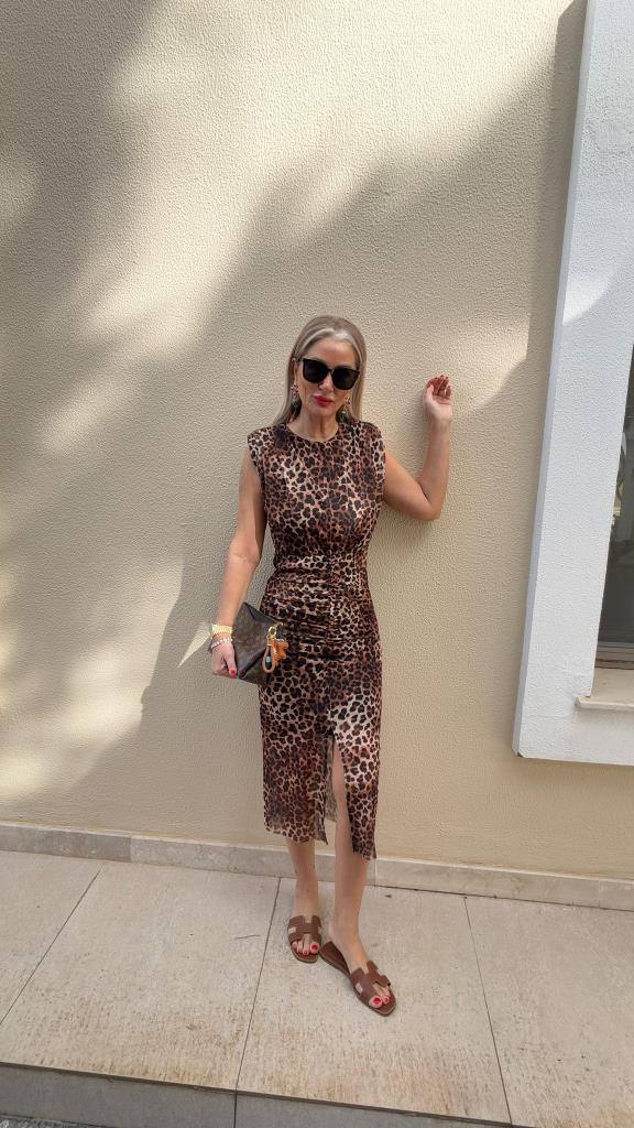 Gelka Leopar Desenli Elbise
