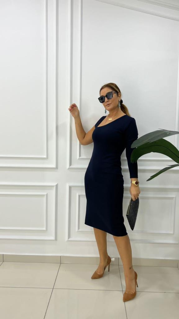 Halle Kadın Lacivert Elbise