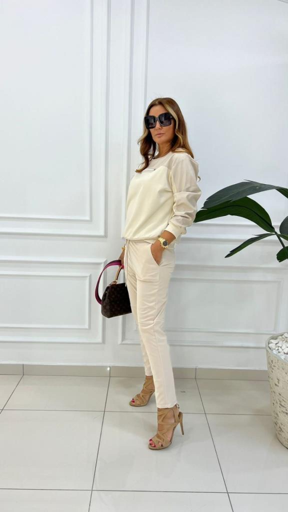 Janet Kadın Taş Rengi Pantolon