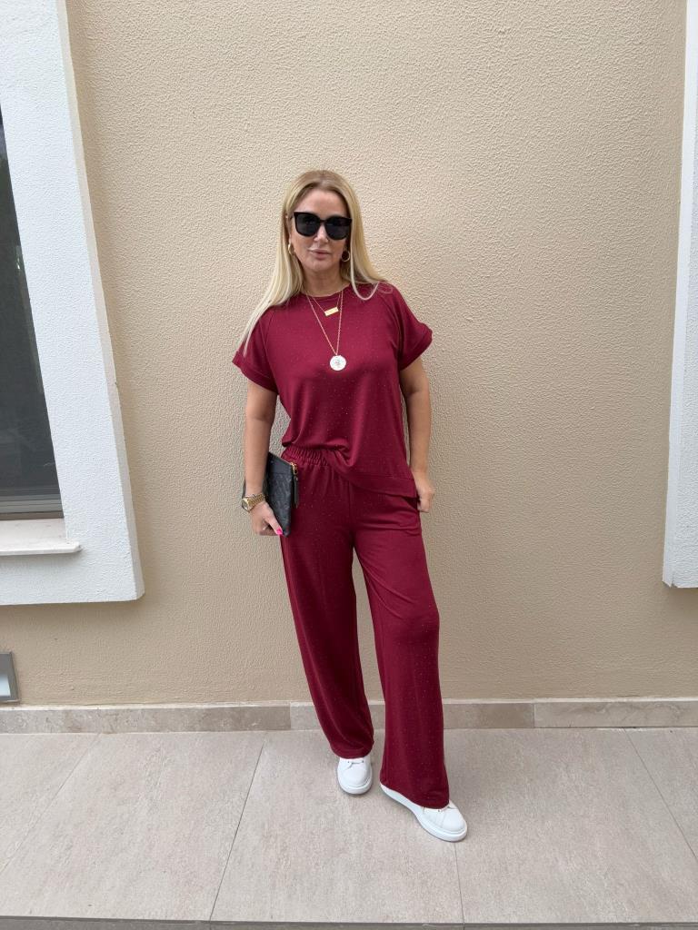 Jeka Bordo Taşlı Takım