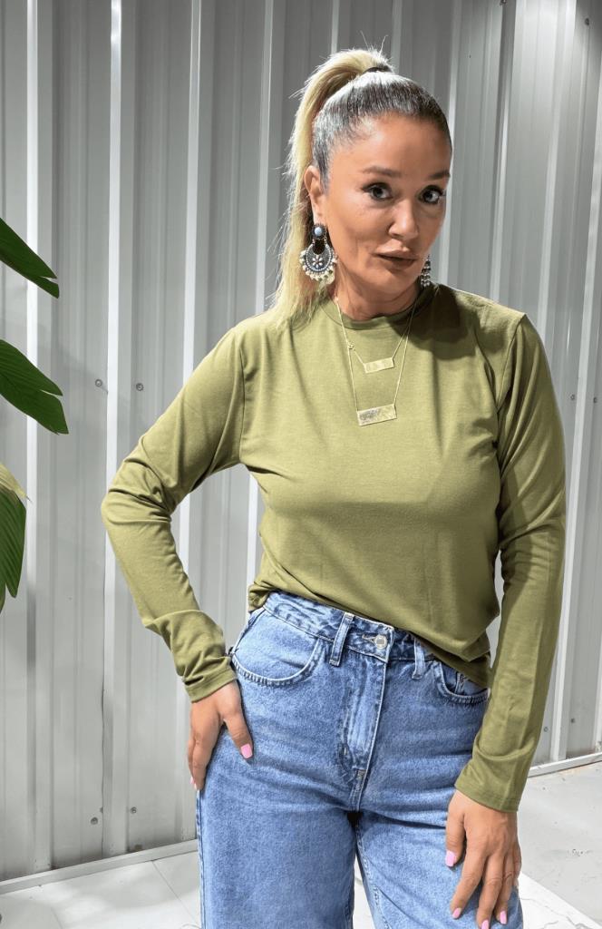 Kita Pamuk Basic T-shirt Haki