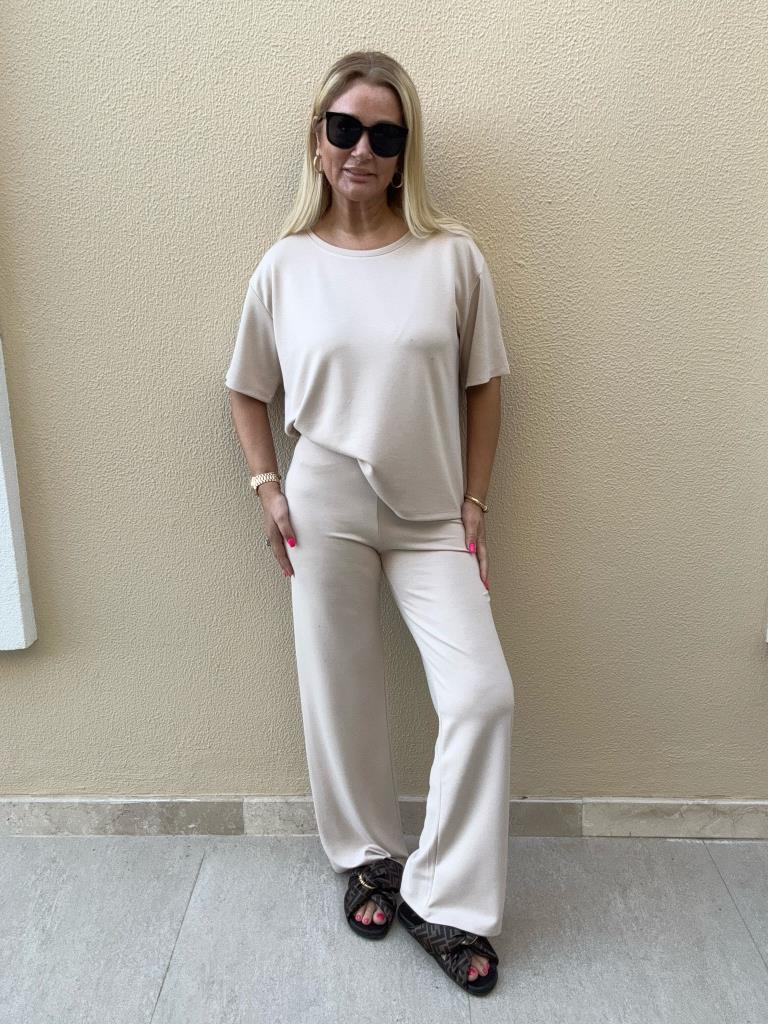 Lambrge İthal Kumaş Taş Rengi Takım