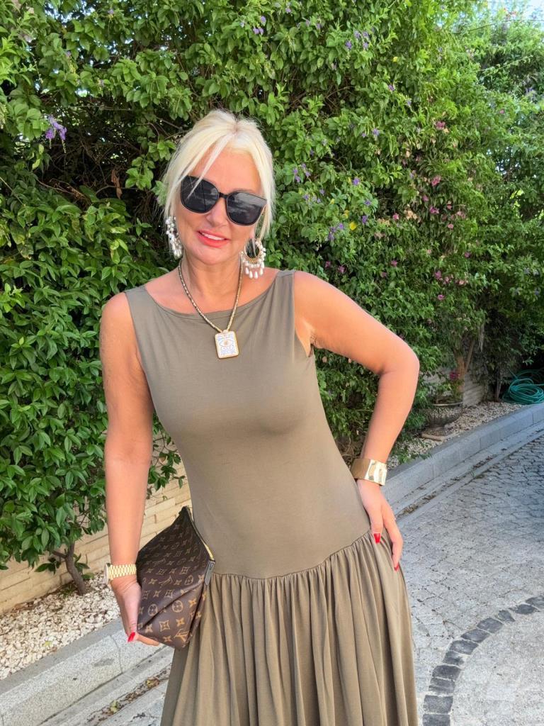 Lavish Haki Elbise