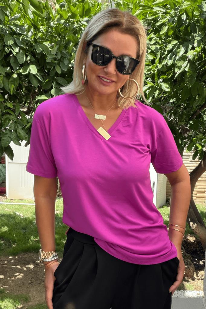 Lily Fuşya T-shirt
