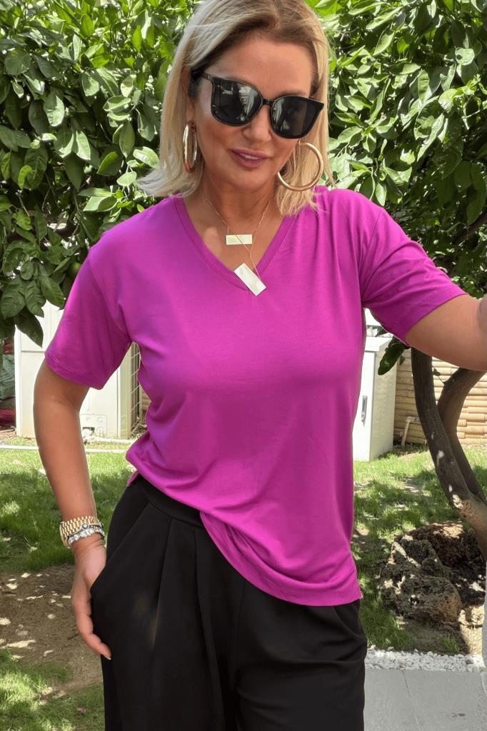 Lily Fuşya T-shirt