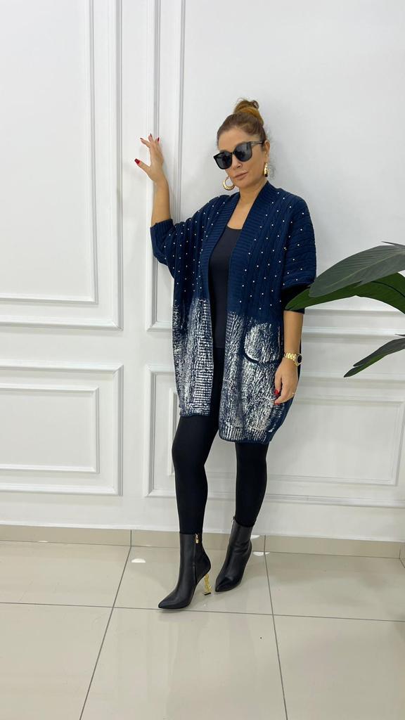 Longa Kadın Lacivert Hırka