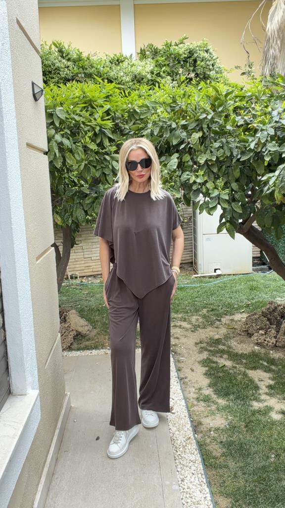 Mia Pelerin Takım Kahve