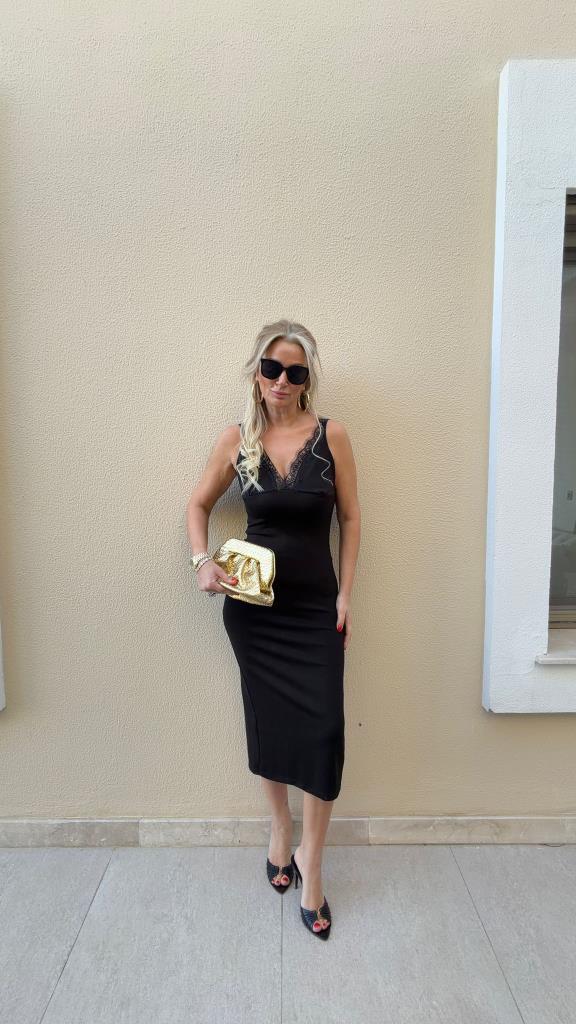 Midnigt Lace Siyah Elbise