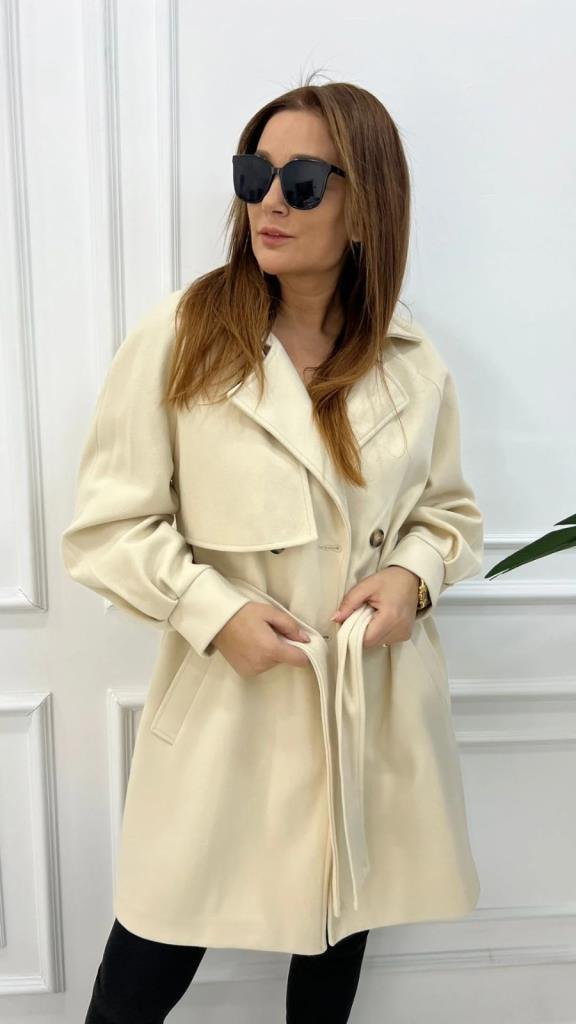 Octa Kadın Taş Rengi Kaban