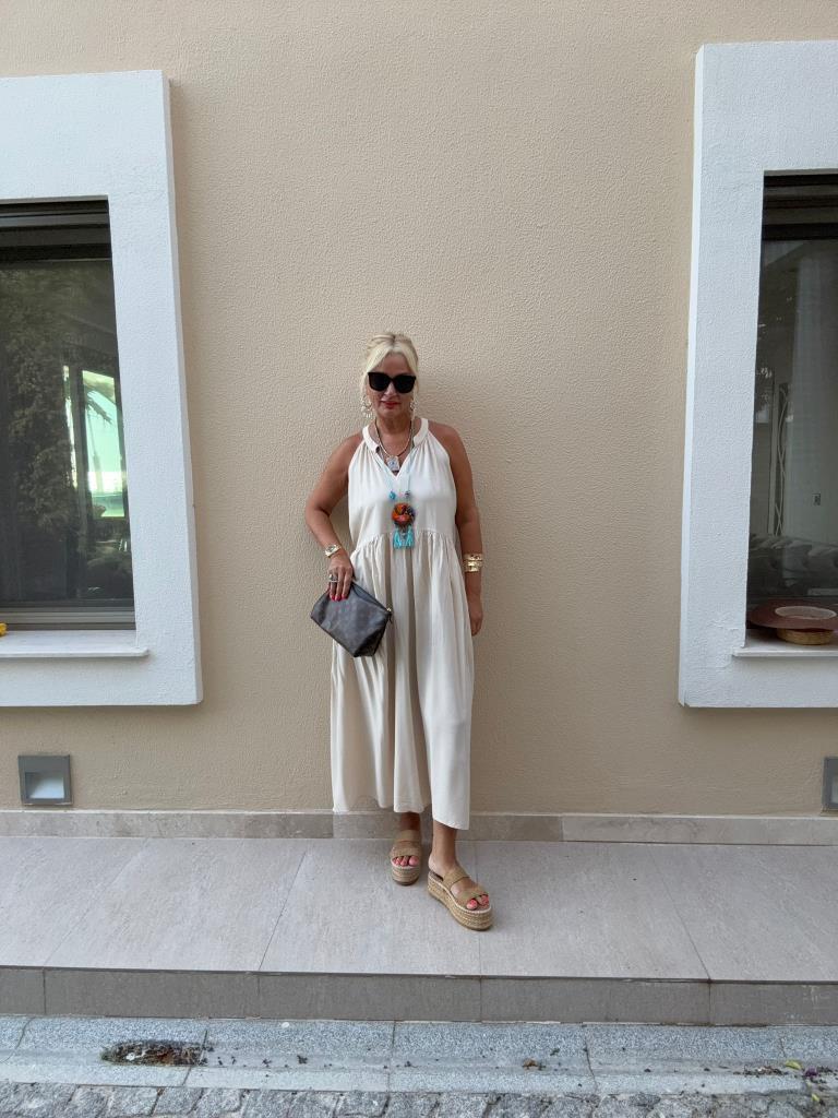 Racce Taş Rengi Elbise