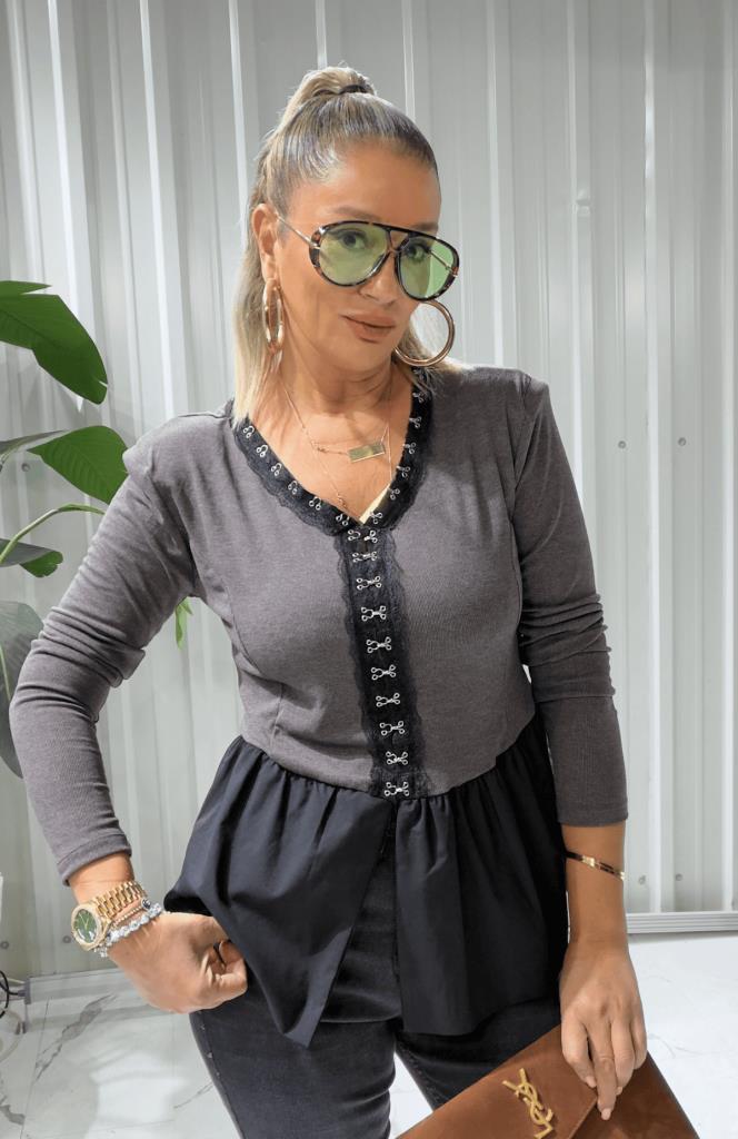 Rasela İthal Modal Bluz Kahve