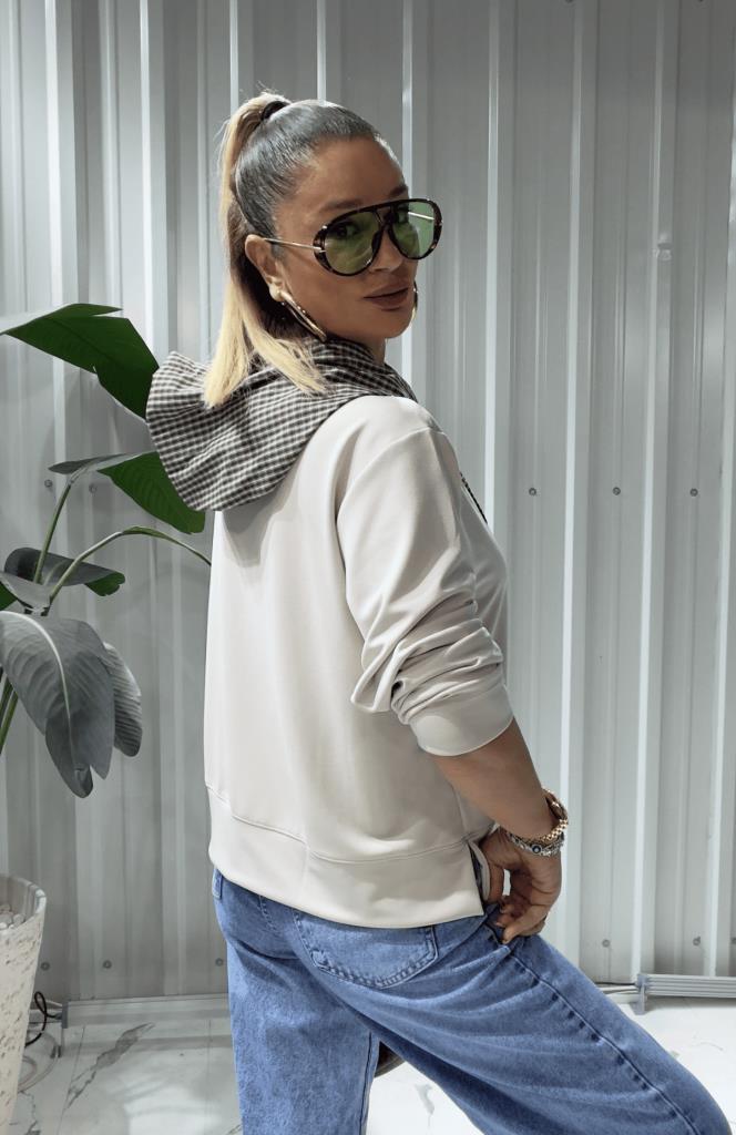 Refirta Kapüşonlu Modal Sweat Bej