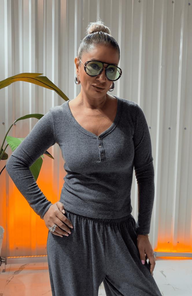 Rufy İthal Modal Yumoş Takım Antrasit