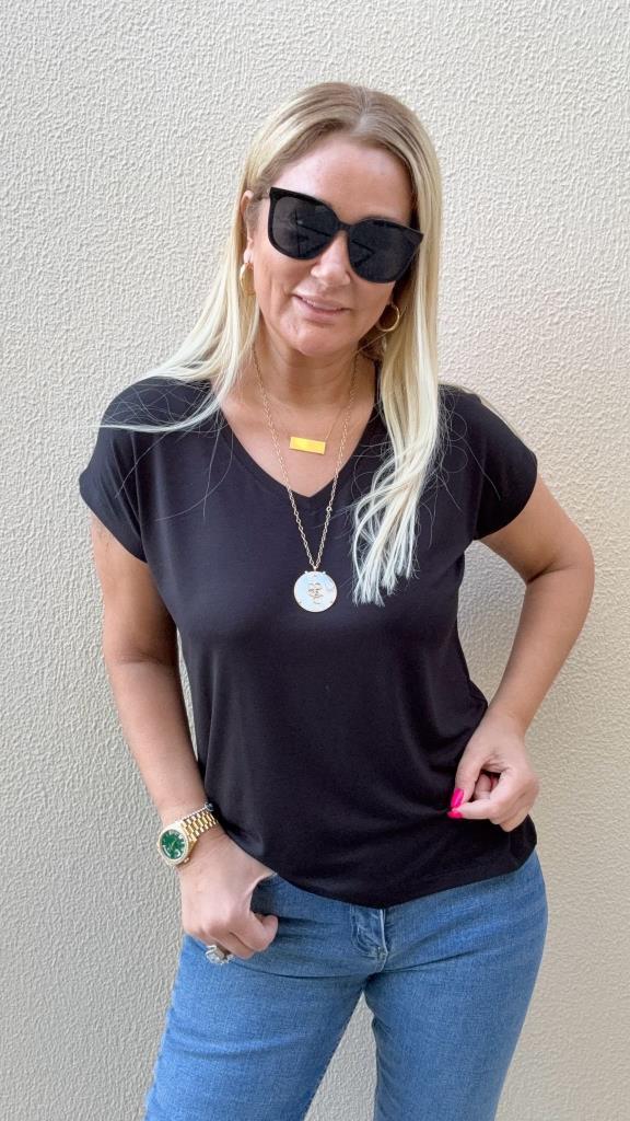 Sedy V Yaka Siyah Basic