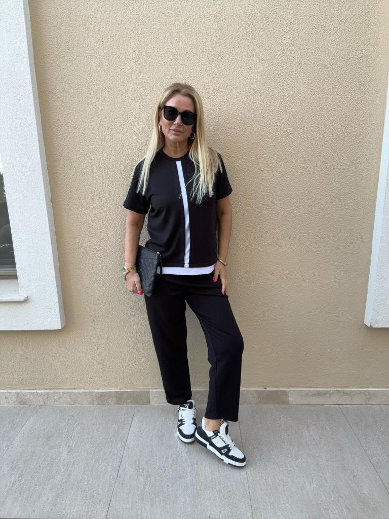 Siton Önü Parçalı Siyah Takım