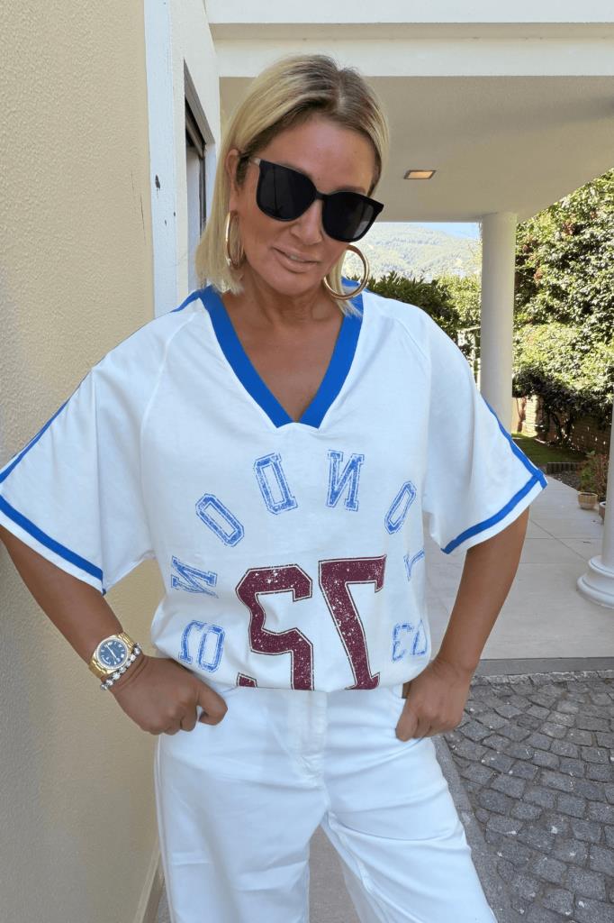 Vintage Oversize Thsirt Mavi