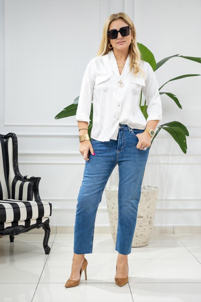 Wiens Kadın Açık Mavi Paça Kesik Kot Pantolon