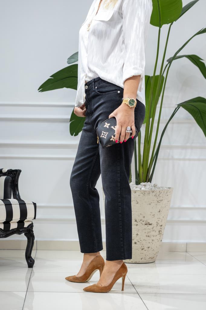 Wiens Kadın Füme Paça Kesik Kot Pantolon