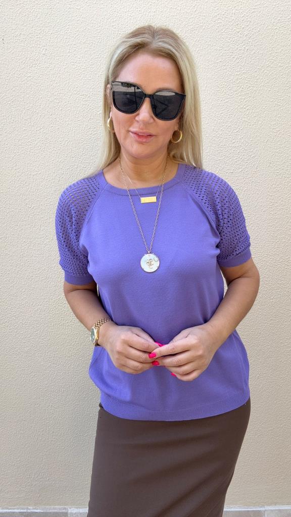 Zenya Mor Büyük Beden Triko