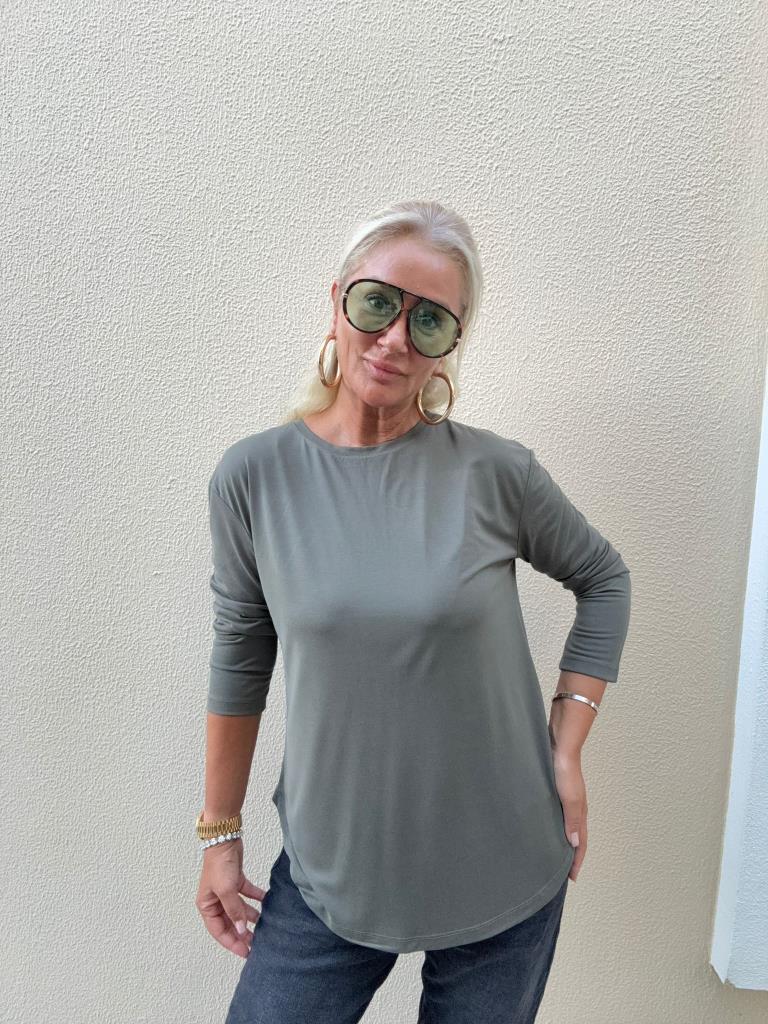 Zuby Biye Detaylı Haki Bluz