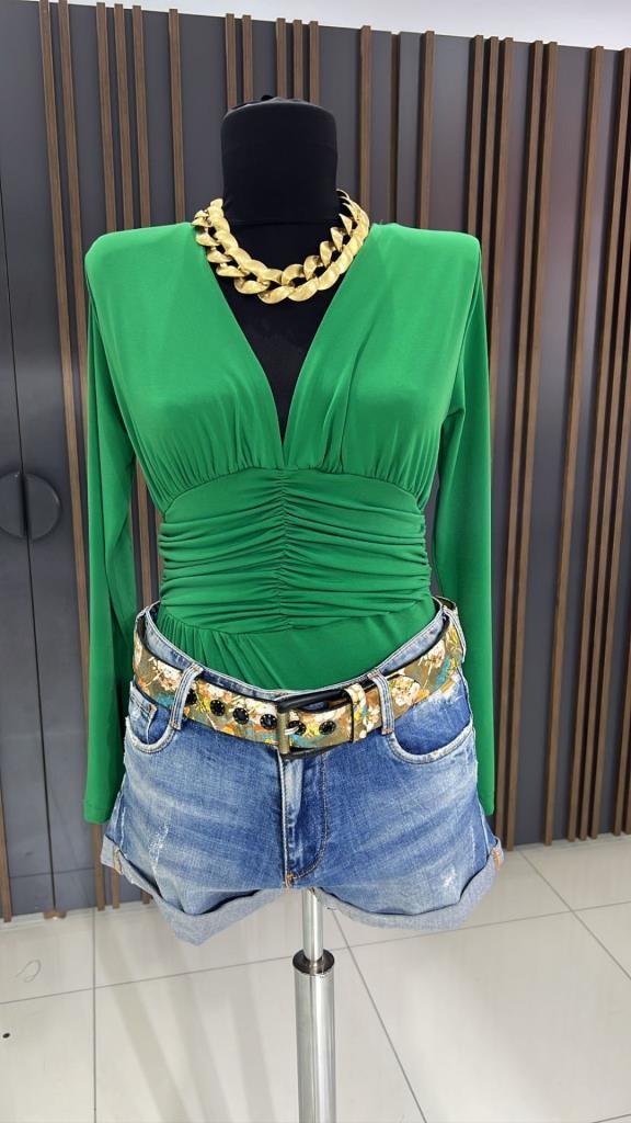 Abra Kadın Yeşil Bodysuit