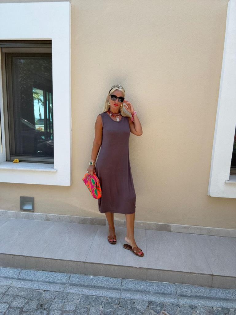Ader Kahverengi Elbise