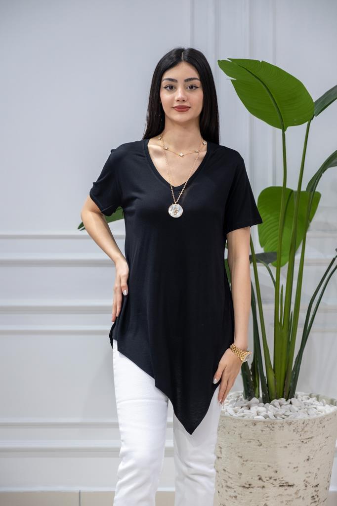Asimetrik Kesim Siyah Basic