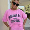 Bubble Şortlu Takım Pembe