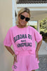 Bubble Şortlu Takım Pembe