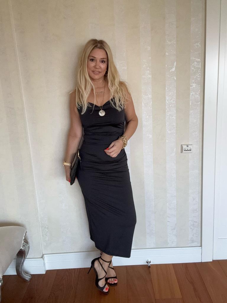 Ciax Siyah Askılı Elbise