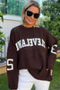 Cleve Örme Oversize Kazak Kahverengi