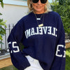 Cleve Örme Oversize Kazak Lacivert
