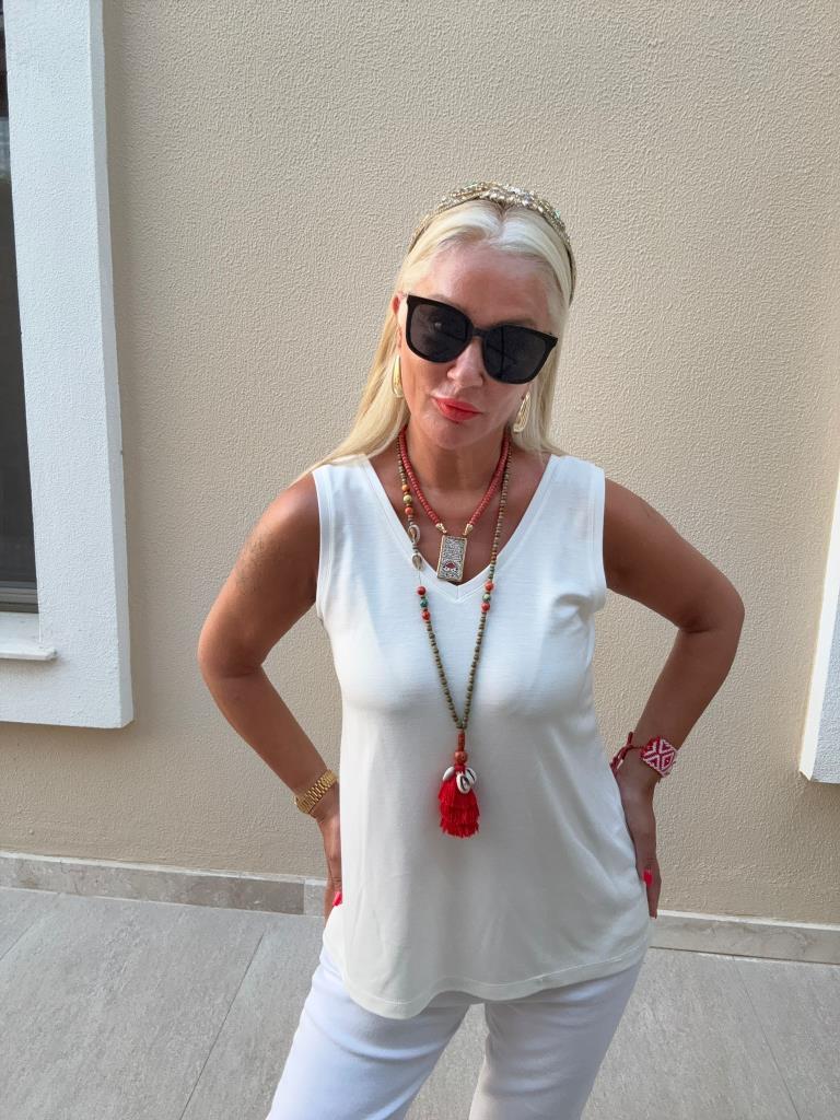 Derlo İthal Modal Ekru Atlet