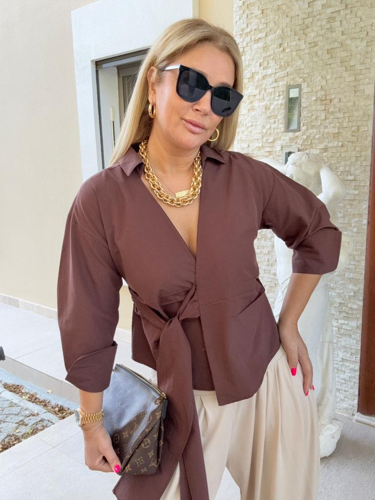 Fergie Kahve Gömlek