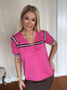 Fiyona Pembe Büyük Beden Triko