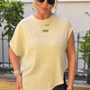 Glimmer Asimetrik Simli Bluz Gold