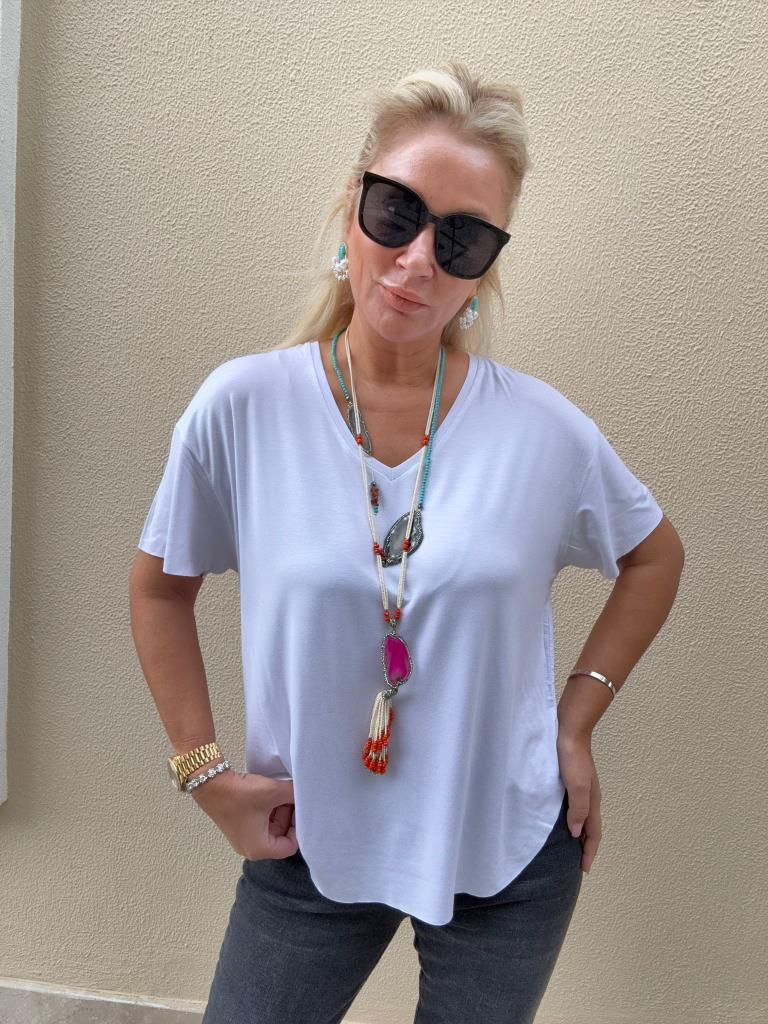 Kespa V Yaka Beyaz Basic