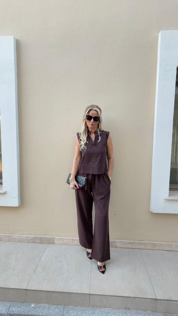 Kisla Kahverengi Kurdele Tensel Takım