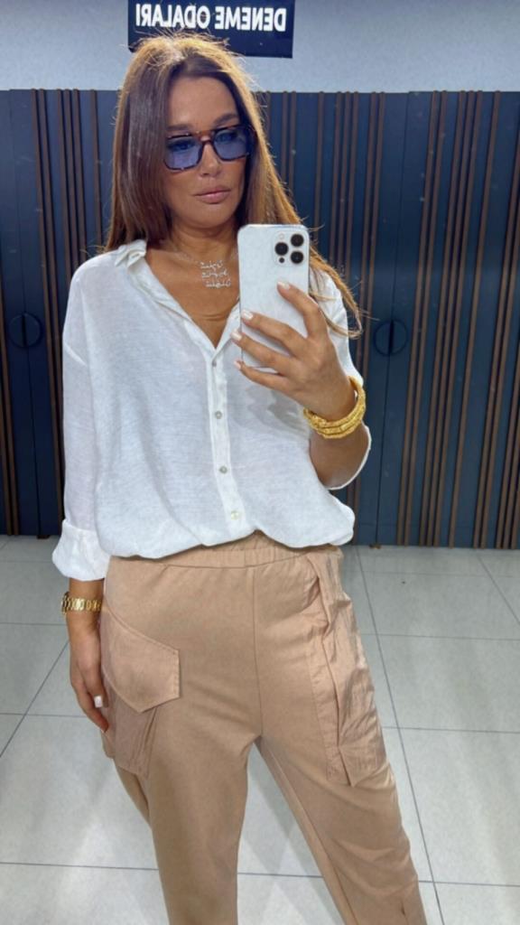 Lagerta Kadın Bej Pantolon