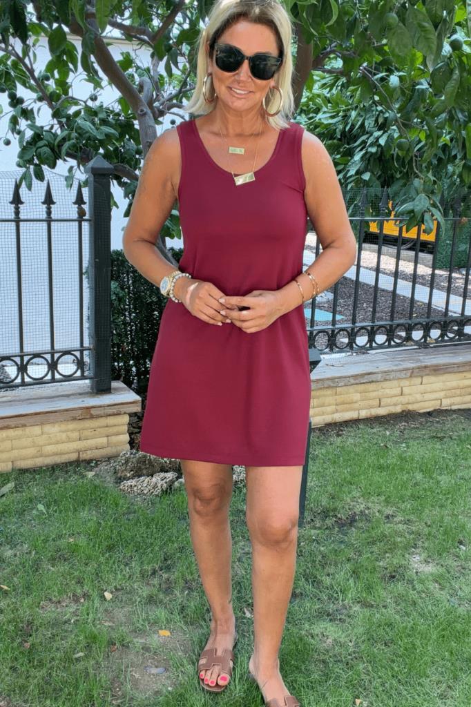 Leliva Bordo Modal Elbise