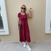 Lige Bordo Elbise