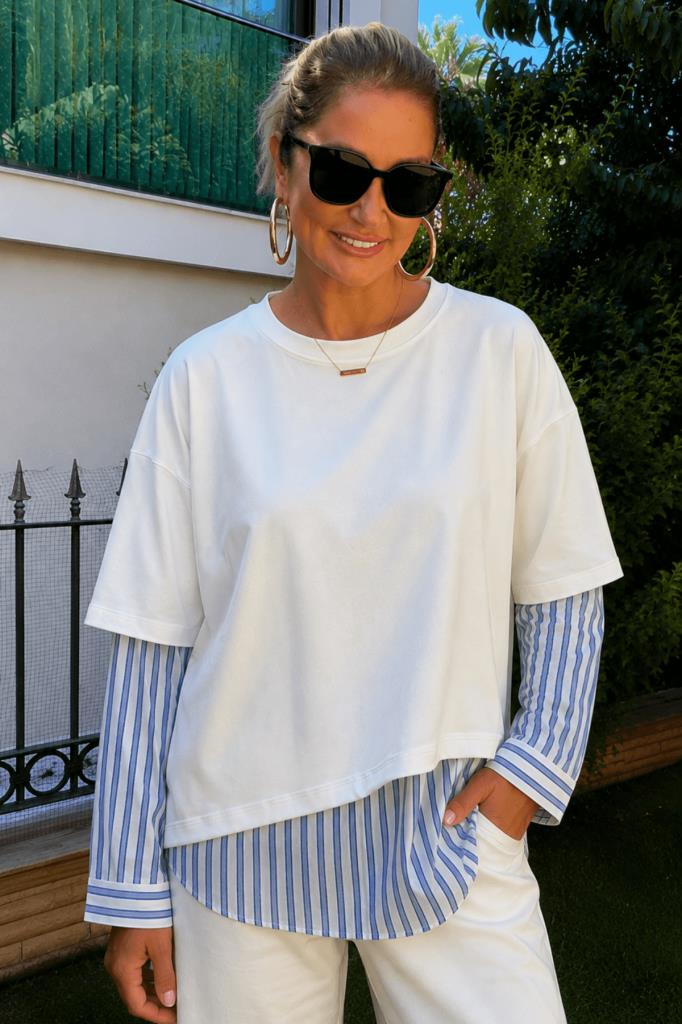 Livya Poplin Detaylı Sweatshirt