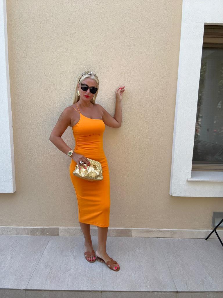 Lombe Kadın Turuncu Elbise