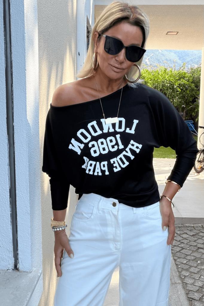 London Siyah Sweatshirt