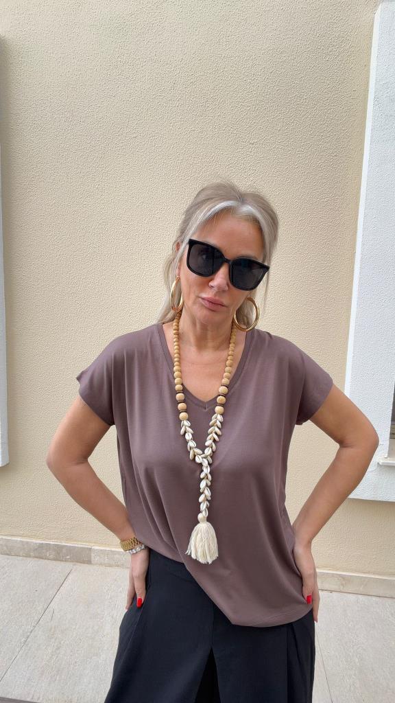 Melira Bambu Kumaş Kahve  Basic