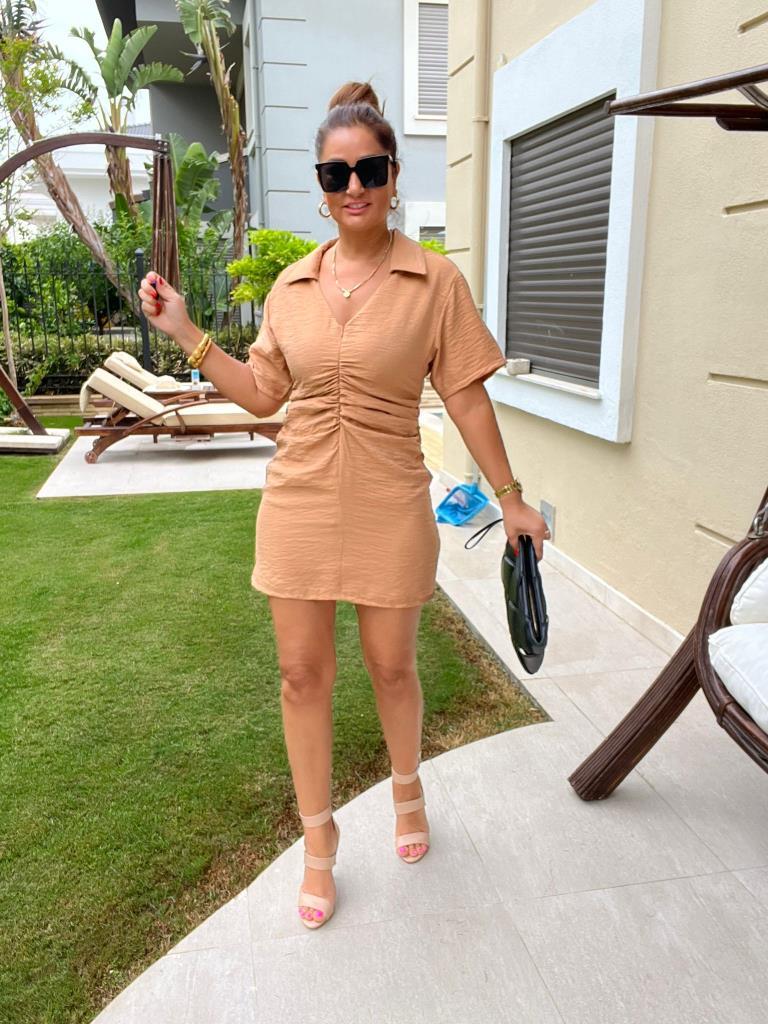 Milar Kadın Camel Elbise