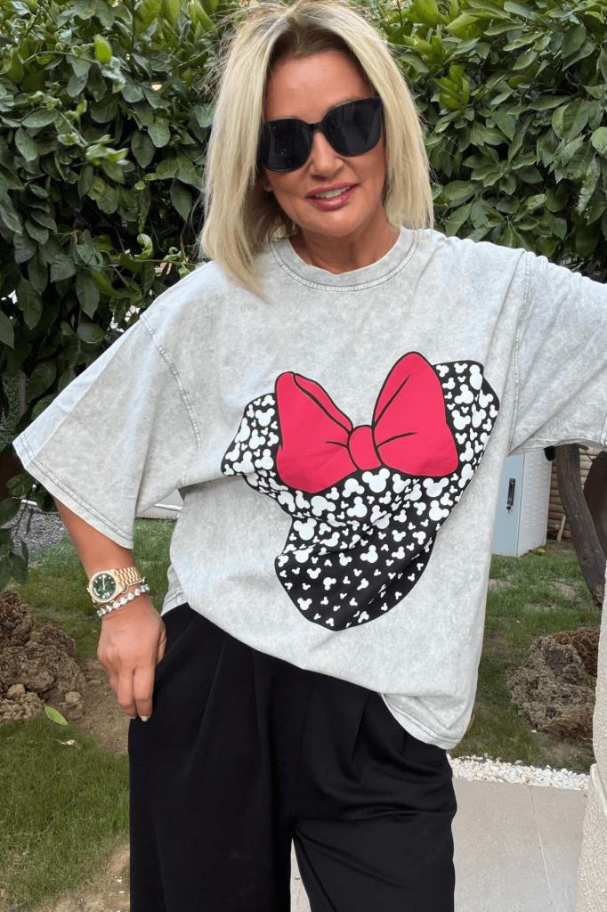 Miny Oversize Tshirt Gri